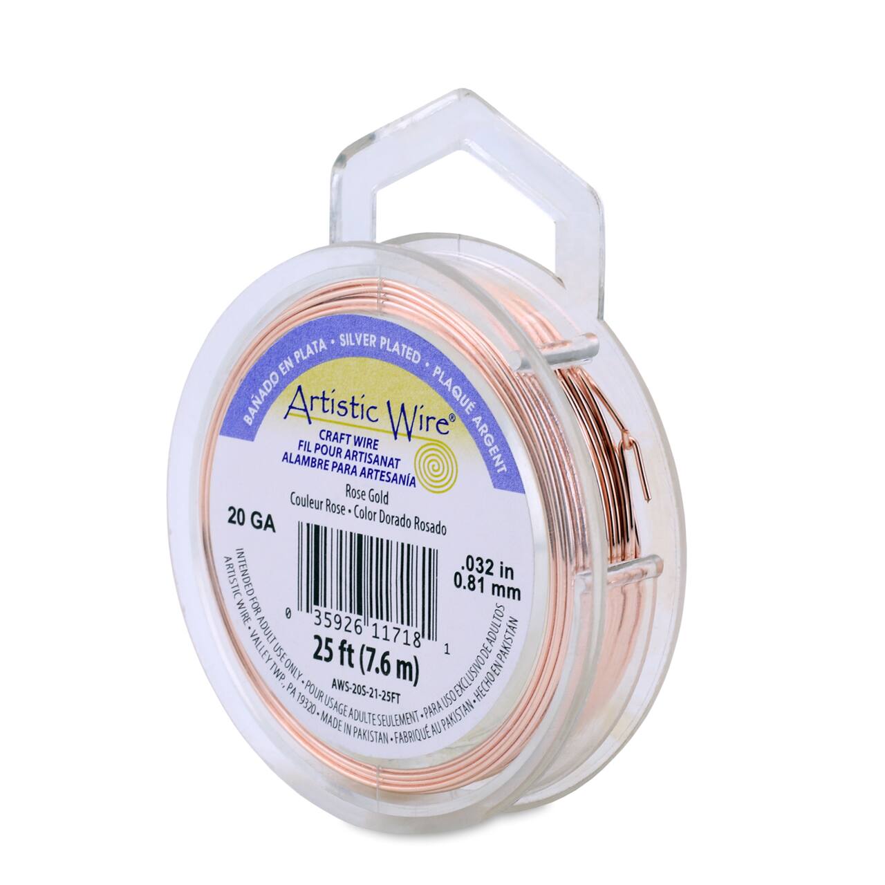 Artistic Wire® 20 Gauge Silver Plated Tarnish Resistant Colored Copper Craft Wire, 25ft.